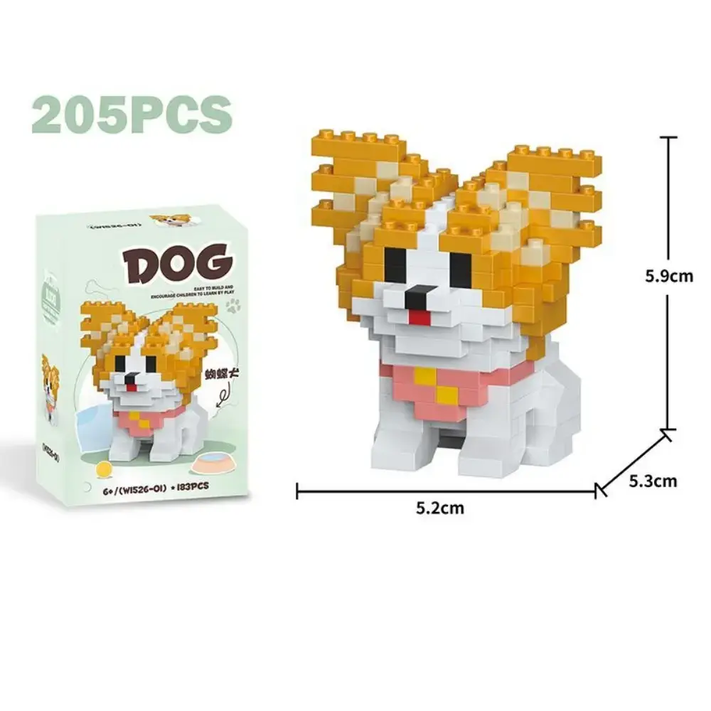 Building block dog model educational toy W1526-01