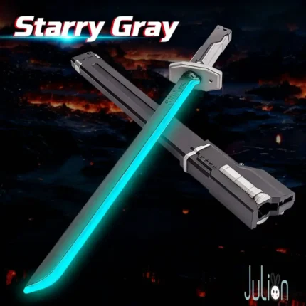 Pedang Bernyala RGB Drifter Spark dengan Kesan Kabus Air - Prop Cosplay Kelabu Bintang